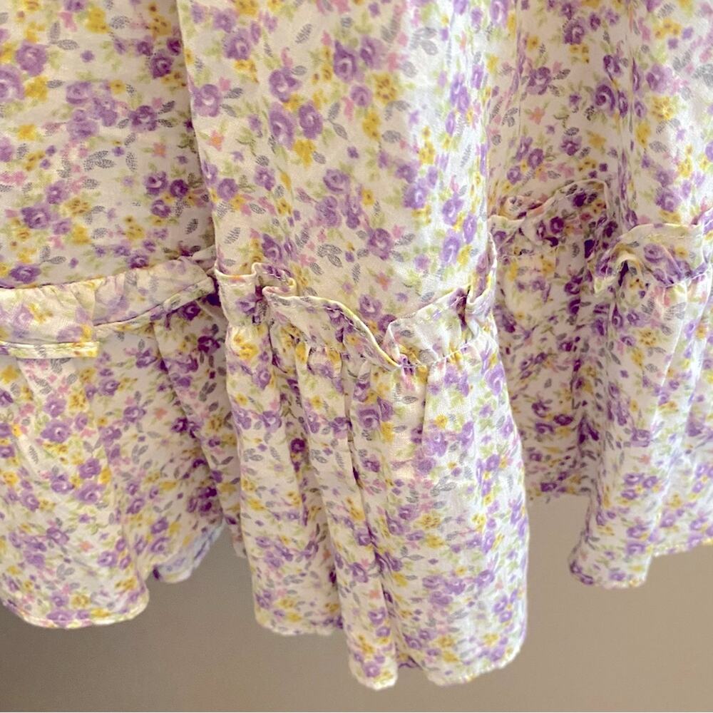 $278 LINI Melissa Cotton Dress Lavender Floral Small Bloomingdales LG EUC - Picture 5 of 12
